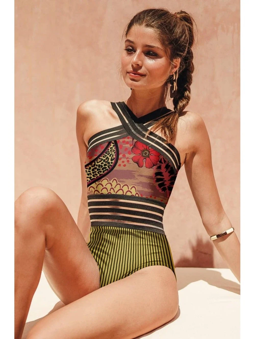 Plus-Narelle Crossover One Piece Swimsuit